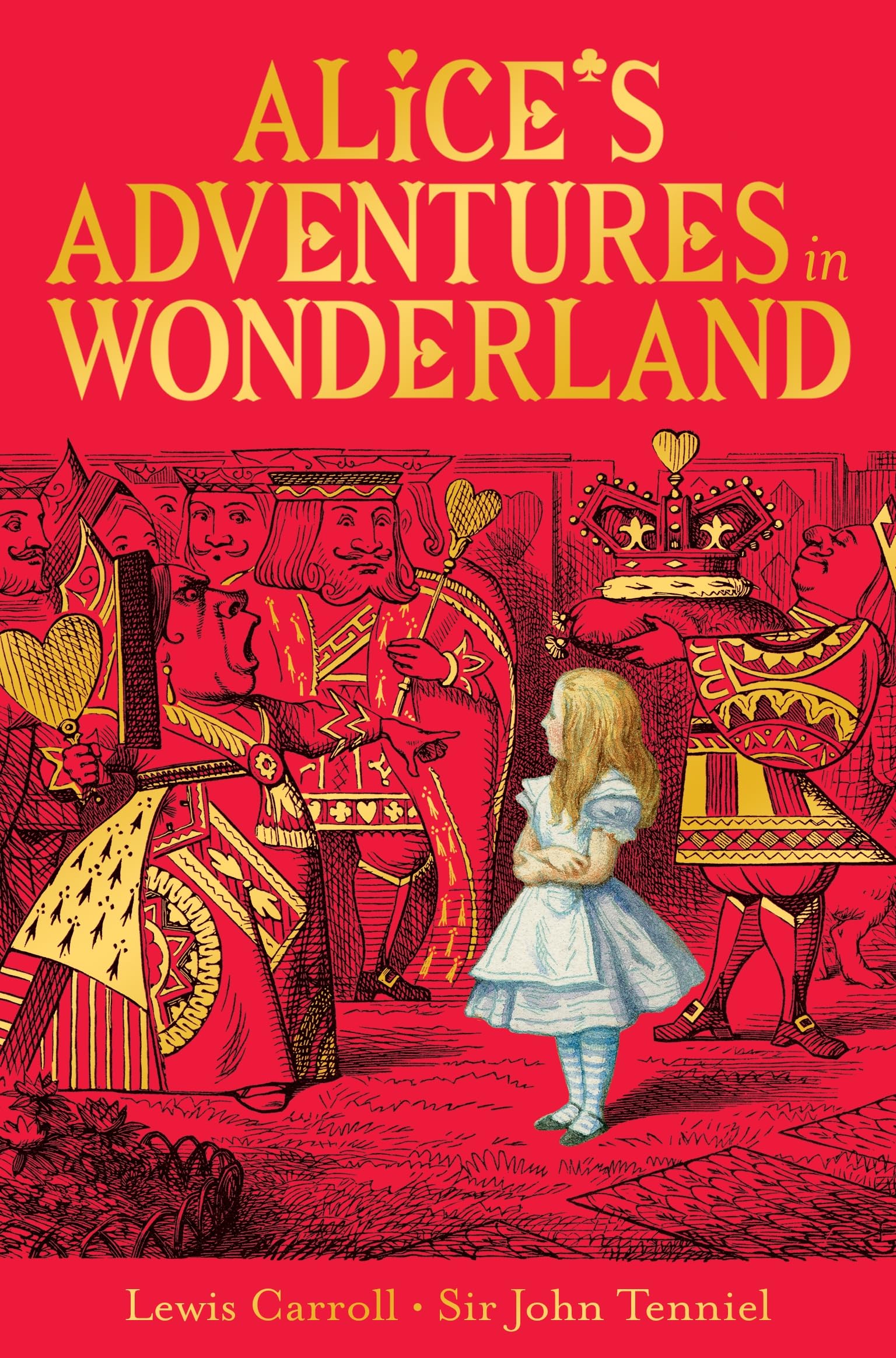 Front cover of the book 'Alice's Adventures in Wonderland' by Lewis Carroll, Sir John Tenniel.