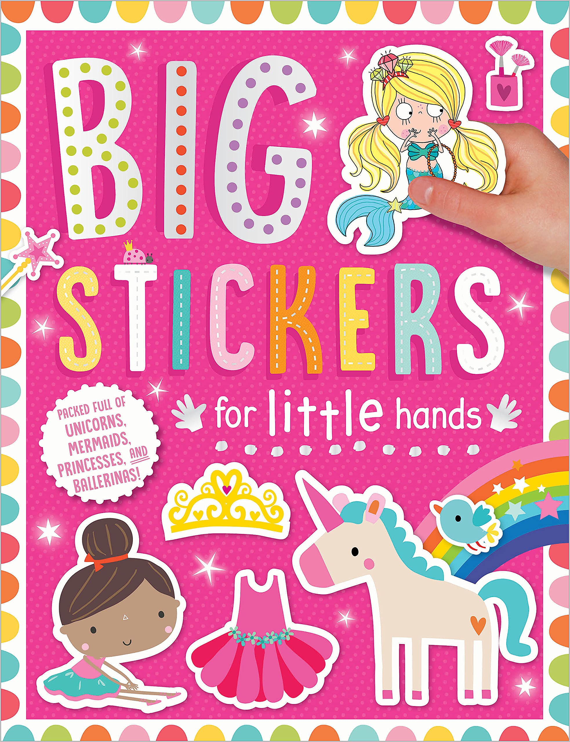 Front cover of the book 'Big Stickers for Little Hands: My Unicorns and Mermaids' by Make Believe Ideas.