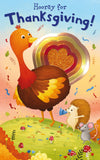 Front cover of the book 'Shiny Shapes: Hooray for Thanksgiving!' by Roger Priddy.