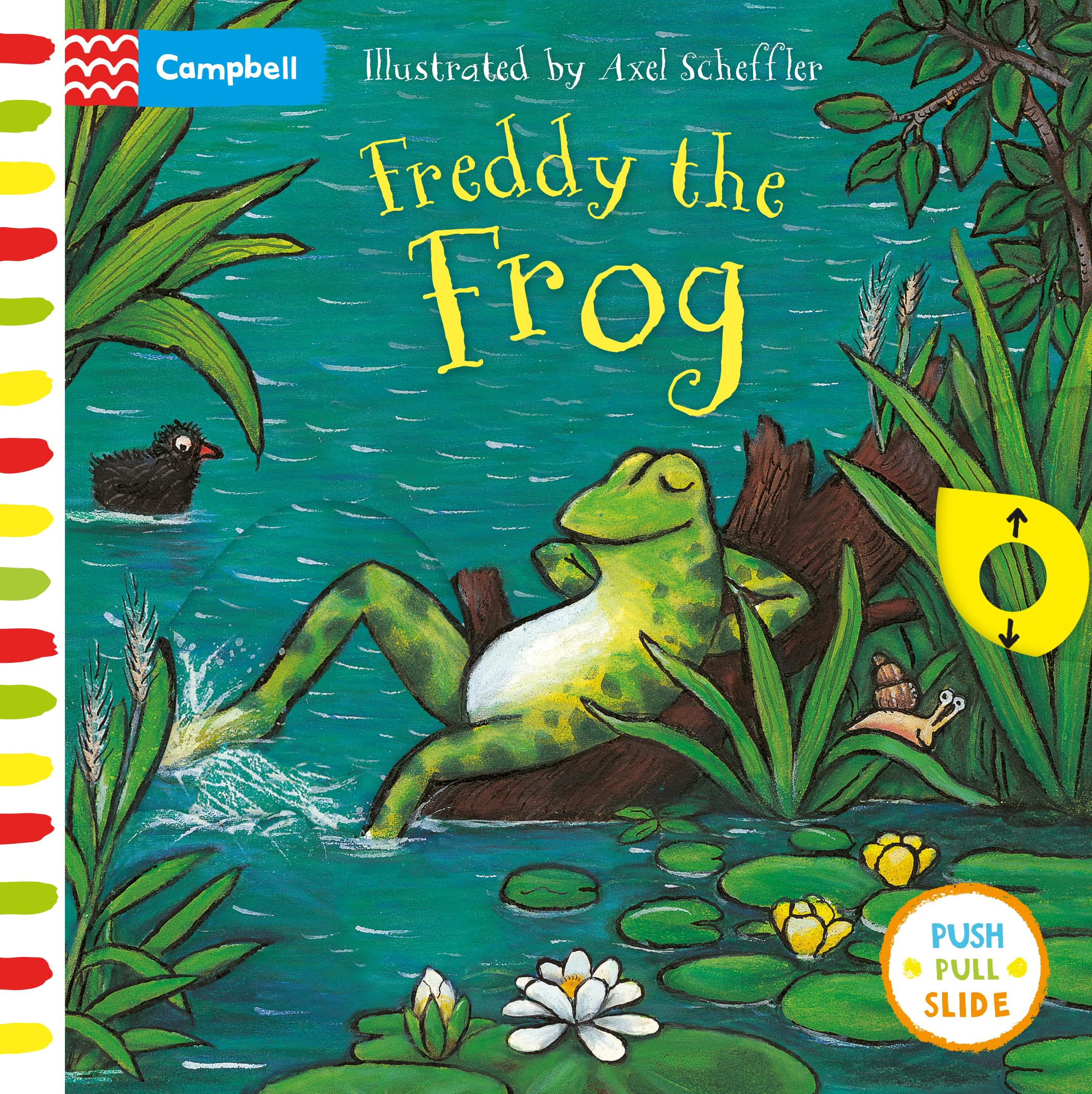 Front cover of the book 'Freddy the Frog' by Axel Scheffler.