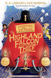 Front cover of the book 'Highland Falcon Thief' by MG Leonard; Sam Sedgman.