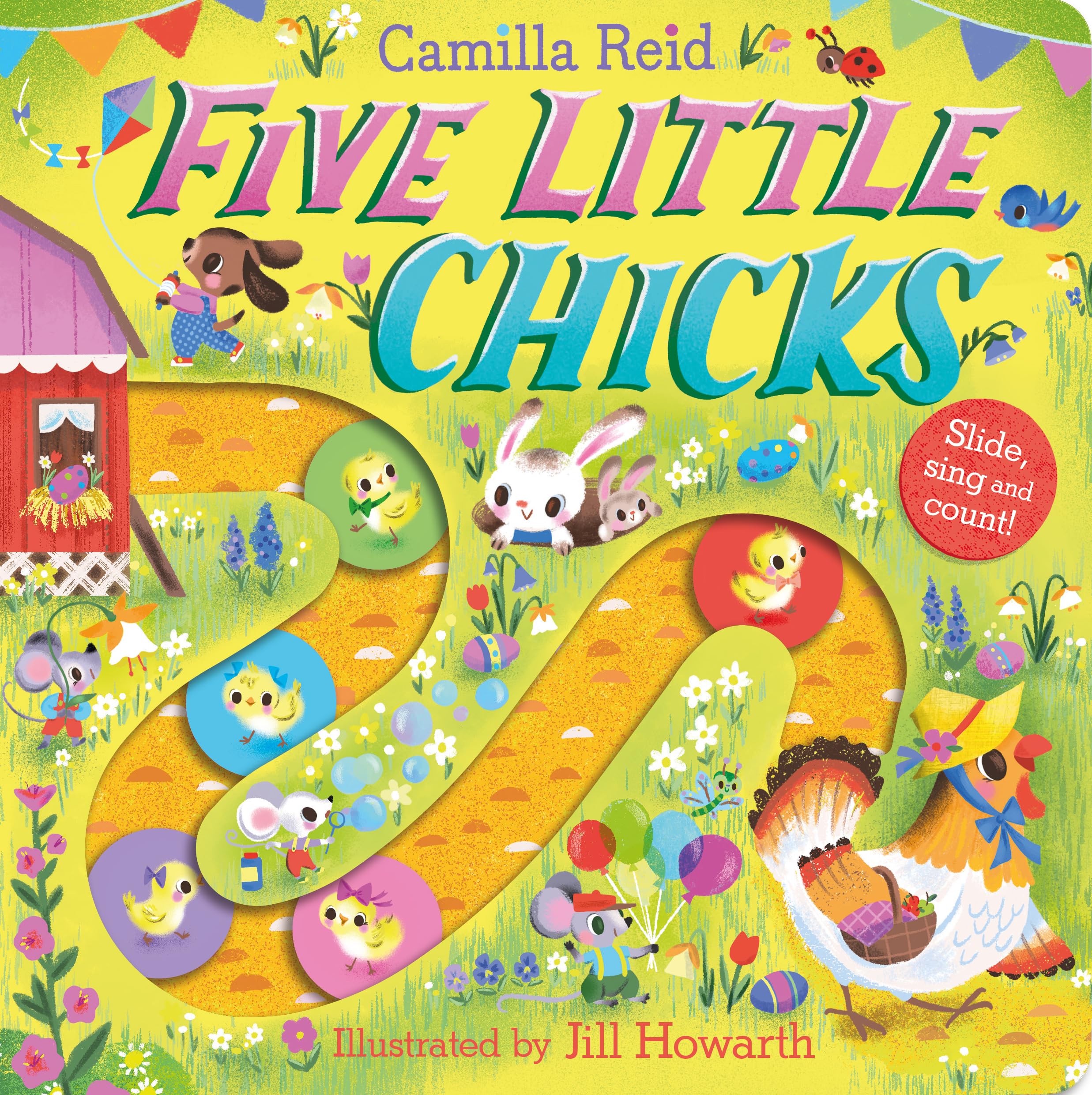 Front cover of the book 'Five Little Chicks' by Camilla Reid.