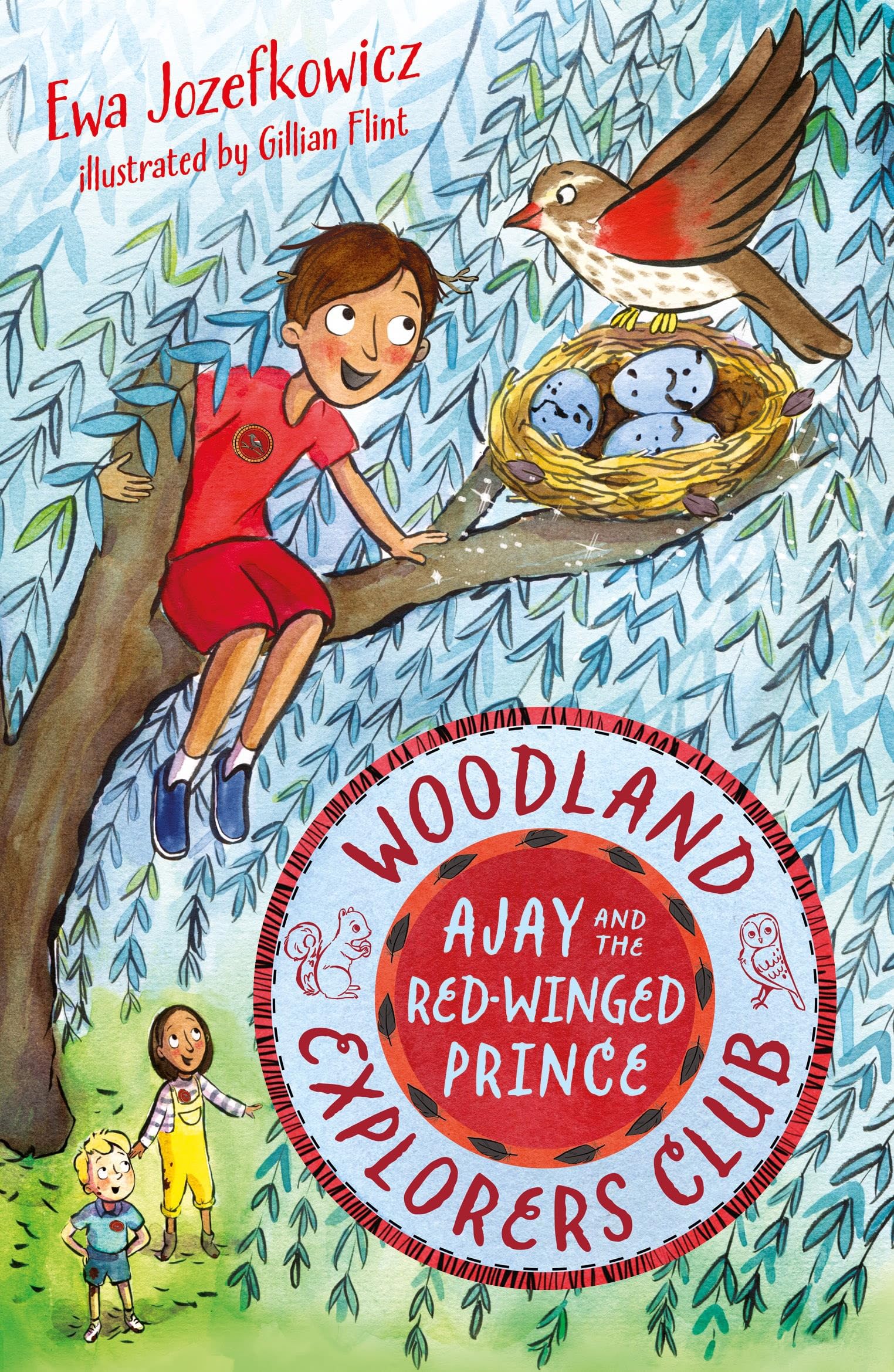 Front cover of the book 'Zephyr Ajay and the Red-winged Prince (The Woodland Explorers Club).' by Ewa Jozefkowicz.