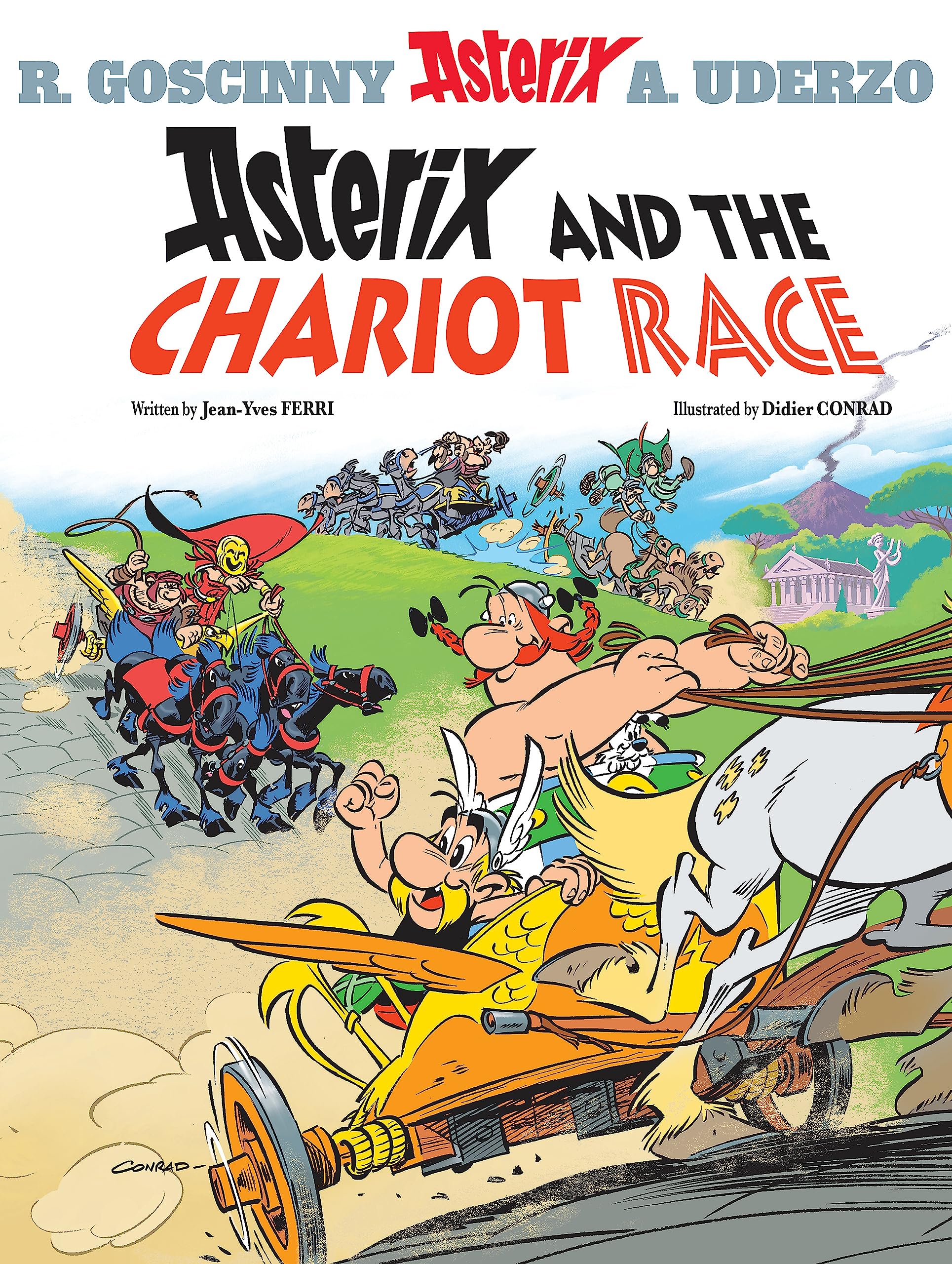 Front cover of the book 'Asterix: Asterix and the Chariot Race: Album 37' by Jean-Yves Ferri.
