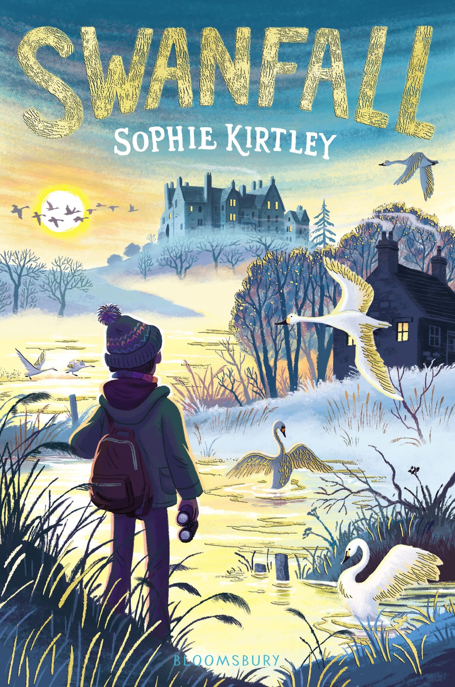 Front cover of the book 'Swanfall' by Sophie Kirtley.