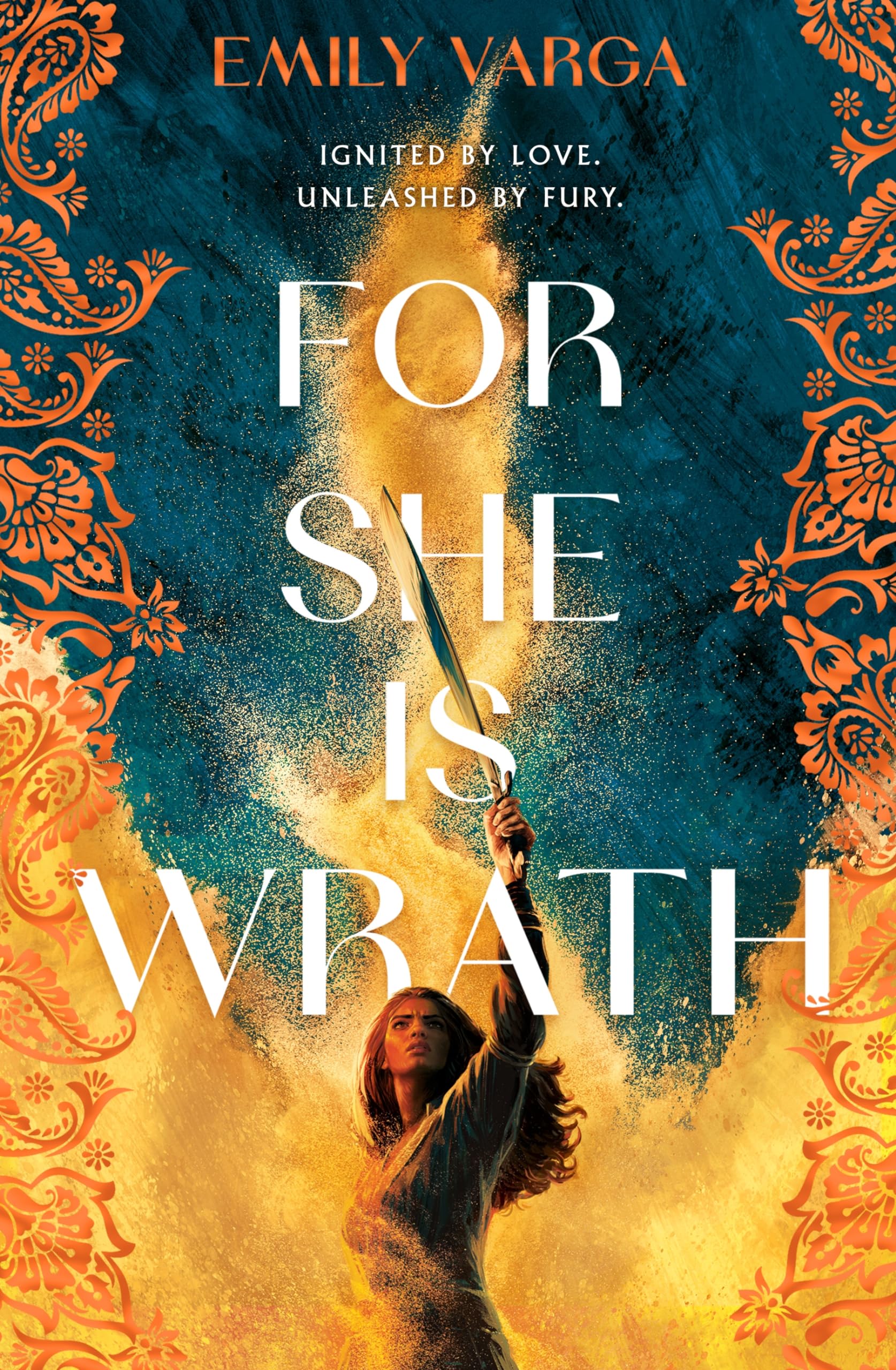 Front cover of the book 'For She is Wrath' by Emily Varga.