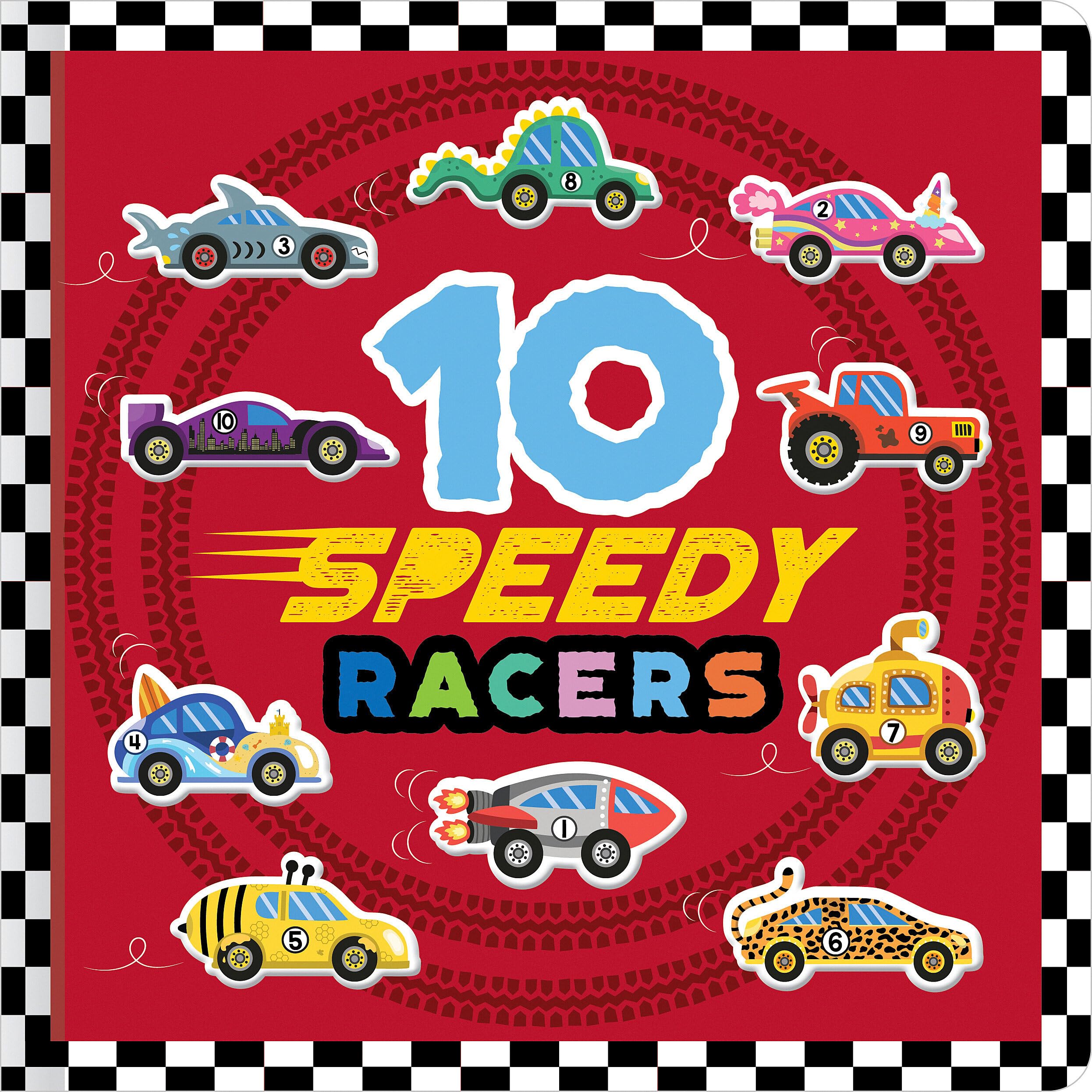Front cover of the book '10 Speedy Racers' by Sophie Collingwood.