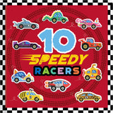 Front cover of the book '10 Speedy Racers' by Sophie Collingwood.