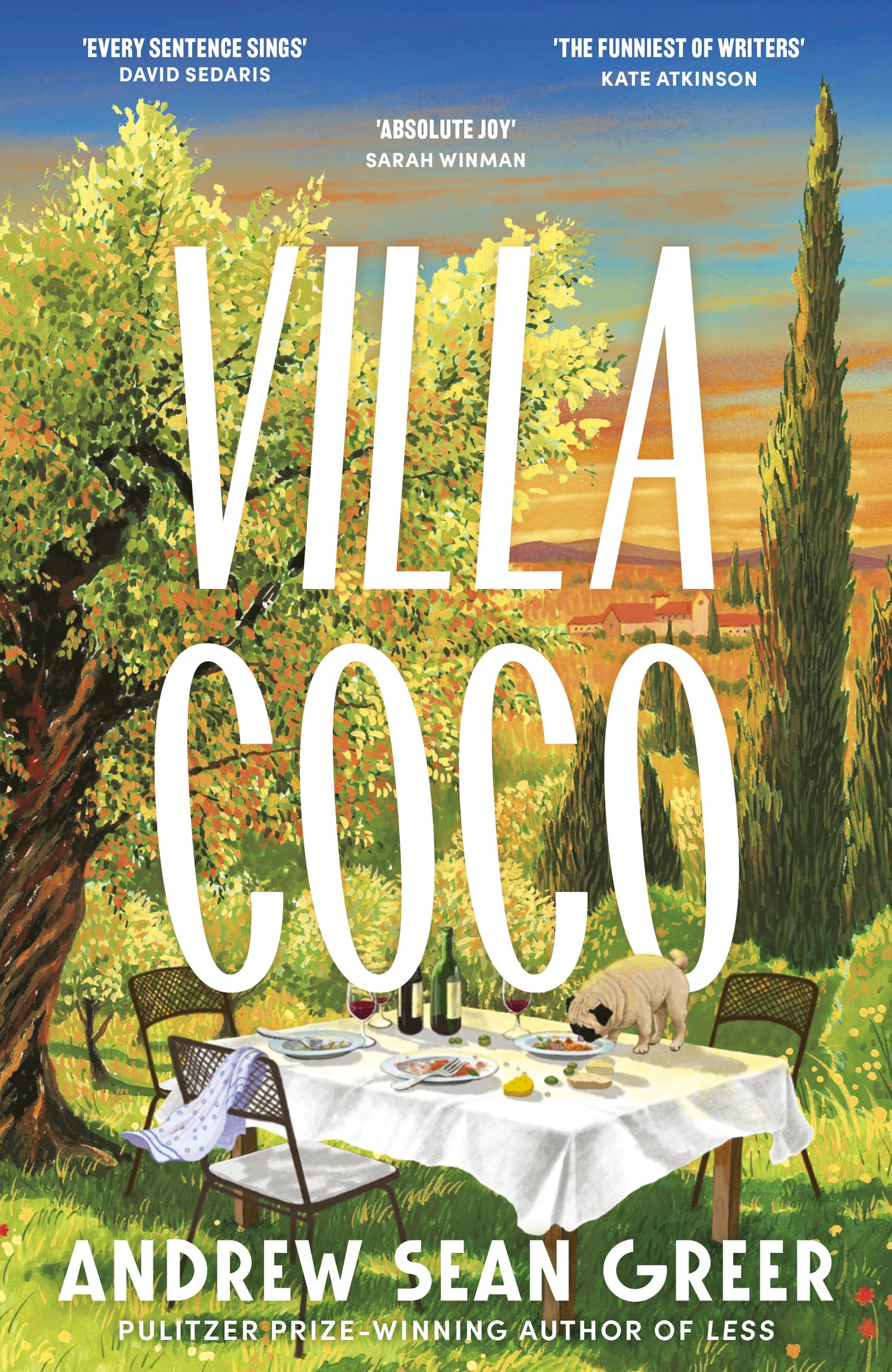 Front cover of the book 'Villa coco' by Andrew Sean Greer.