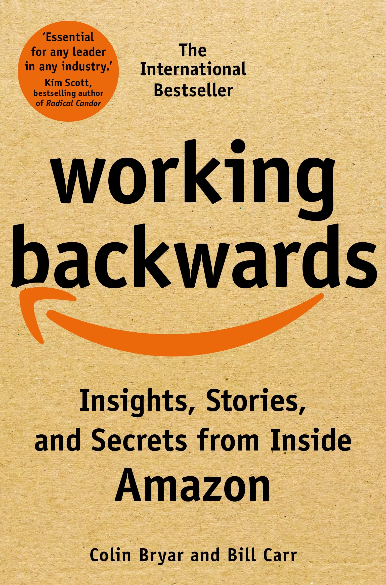 Front cover of the book 'Working backwards (International Edition)' by Colin Bryar.