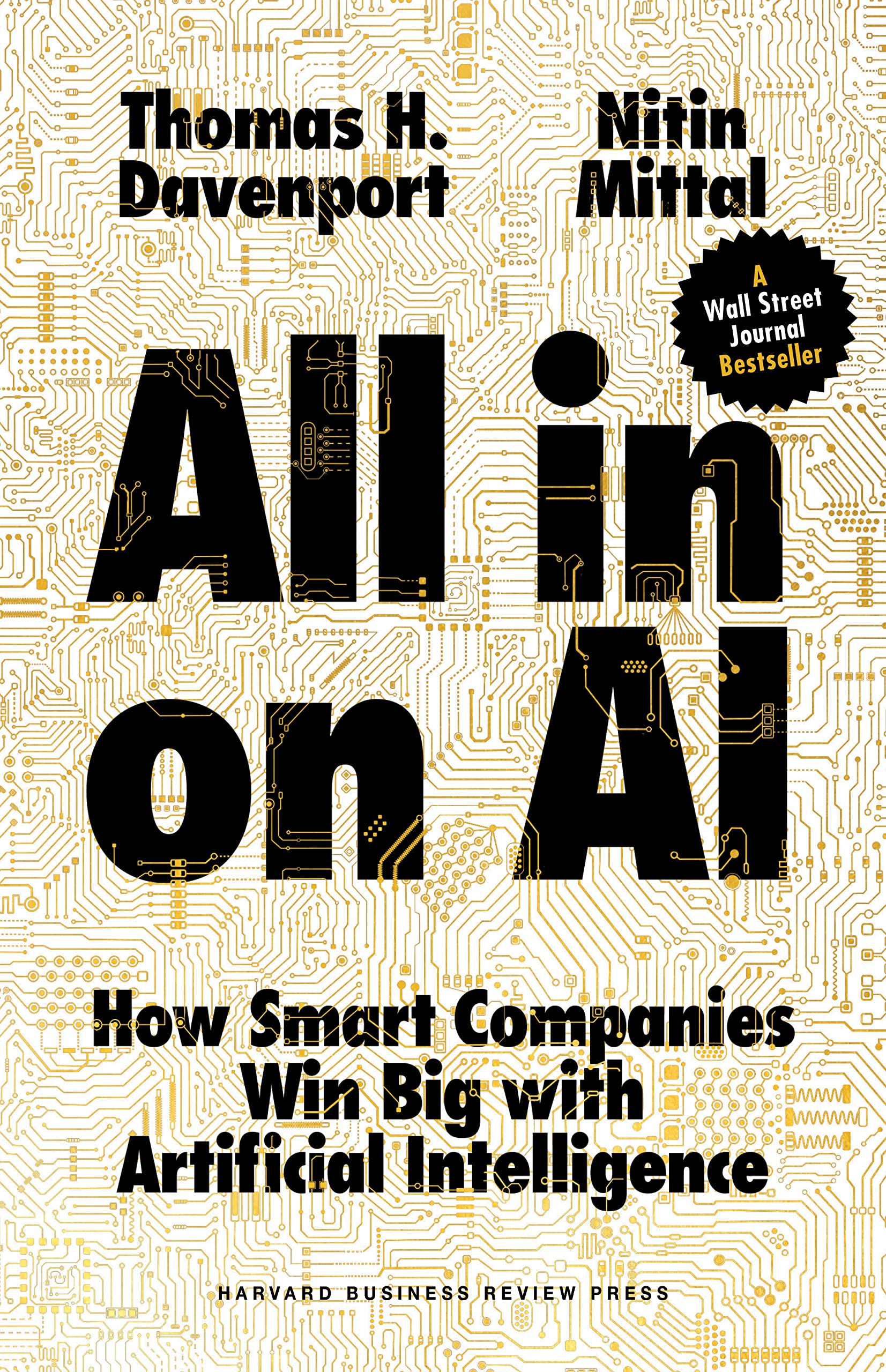 Front cover of the book 'All-in On AI: How Smart Companies Win Big with Artificial Intelligence' by Davenport Thomas H.