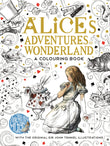 Front cover of the book 'The Macmillan Alice Colouring Book (Macmillan Classic Colouring Books)' by Lewis Carroll, Sir John Tenniel.