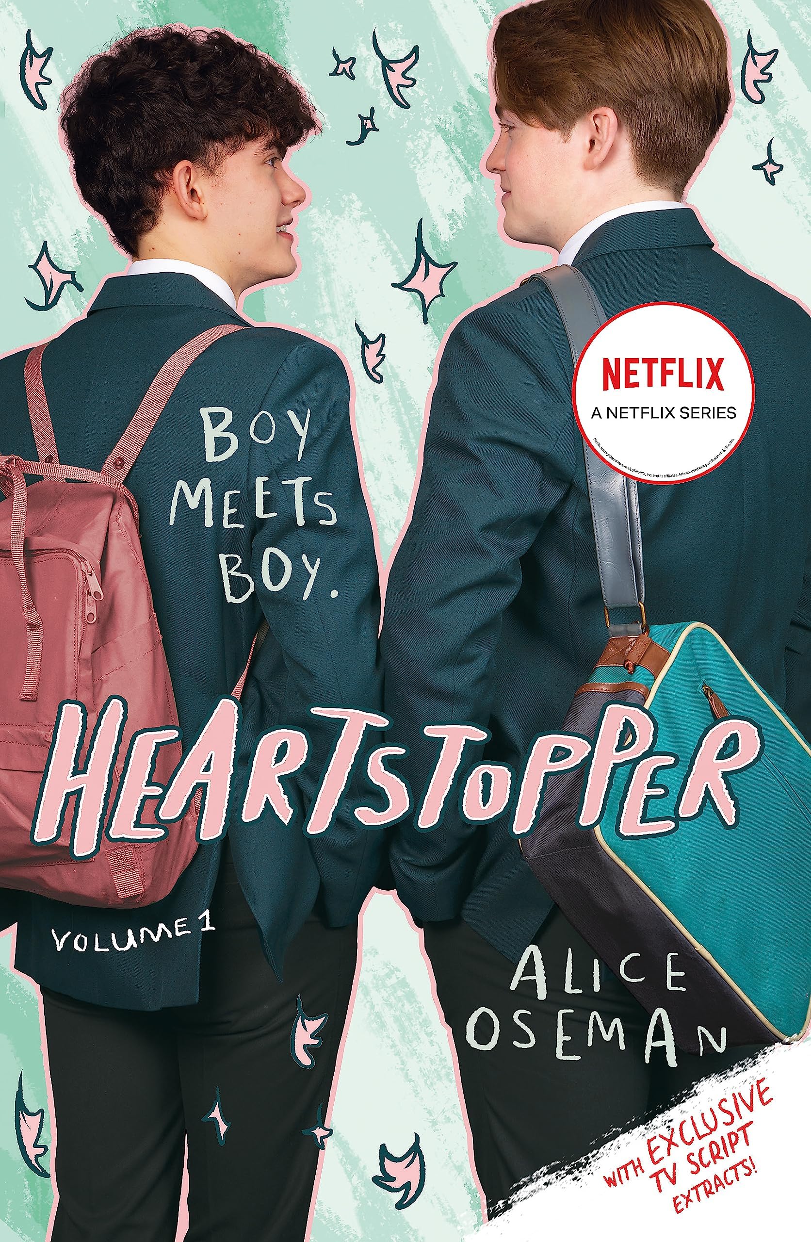 Front cover of the book 'Heartstopper volume 1 ( netflix cover)' by Alice Oseman.