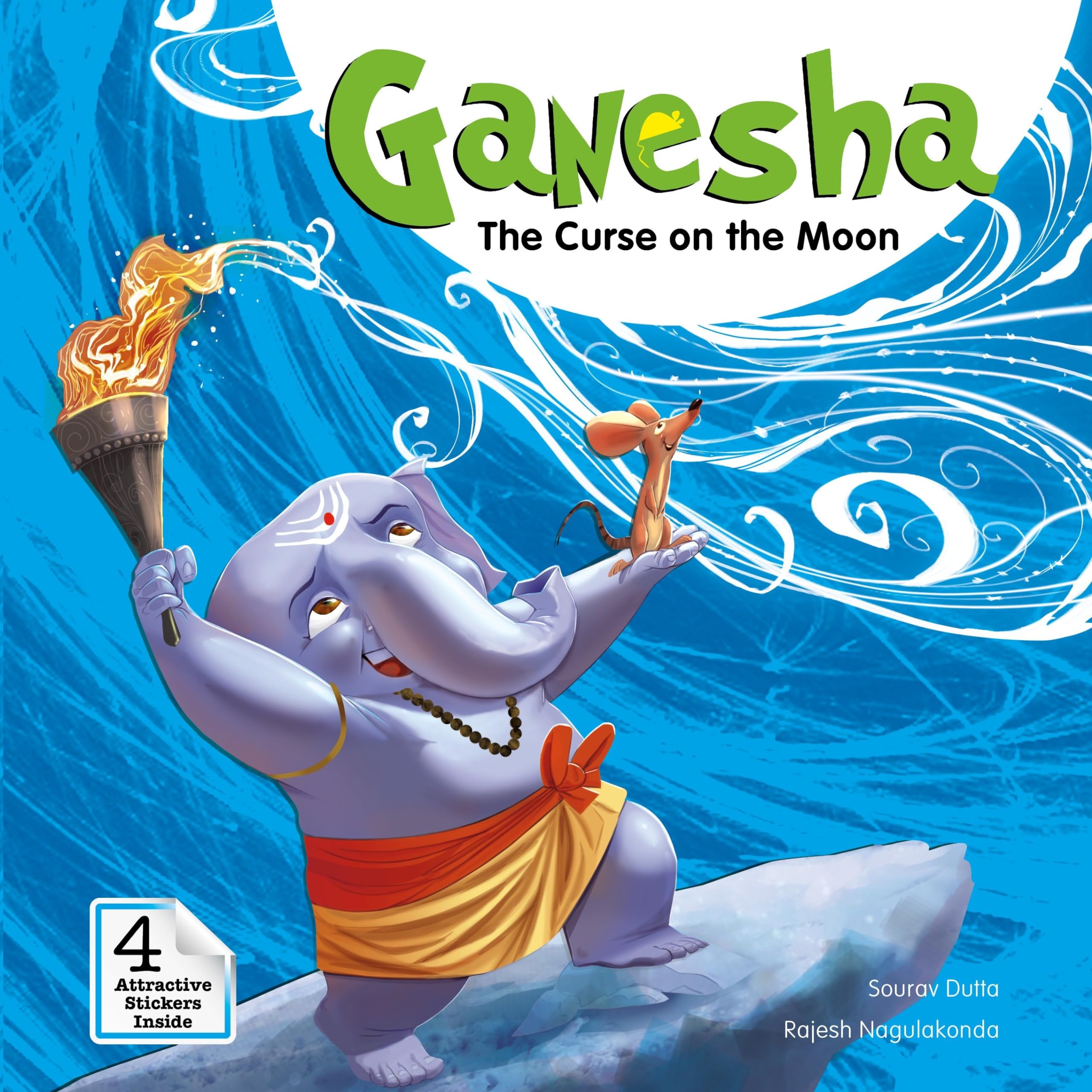 Front cover of the book 'Ganesha: The Curse on the Moon: The Curse on the Moon (Campfire Graphic Novels)' by Sourav Dutta.