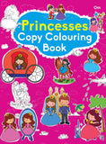 Front cover of the book 'Copy Colouring Book Princess' by Om Books.