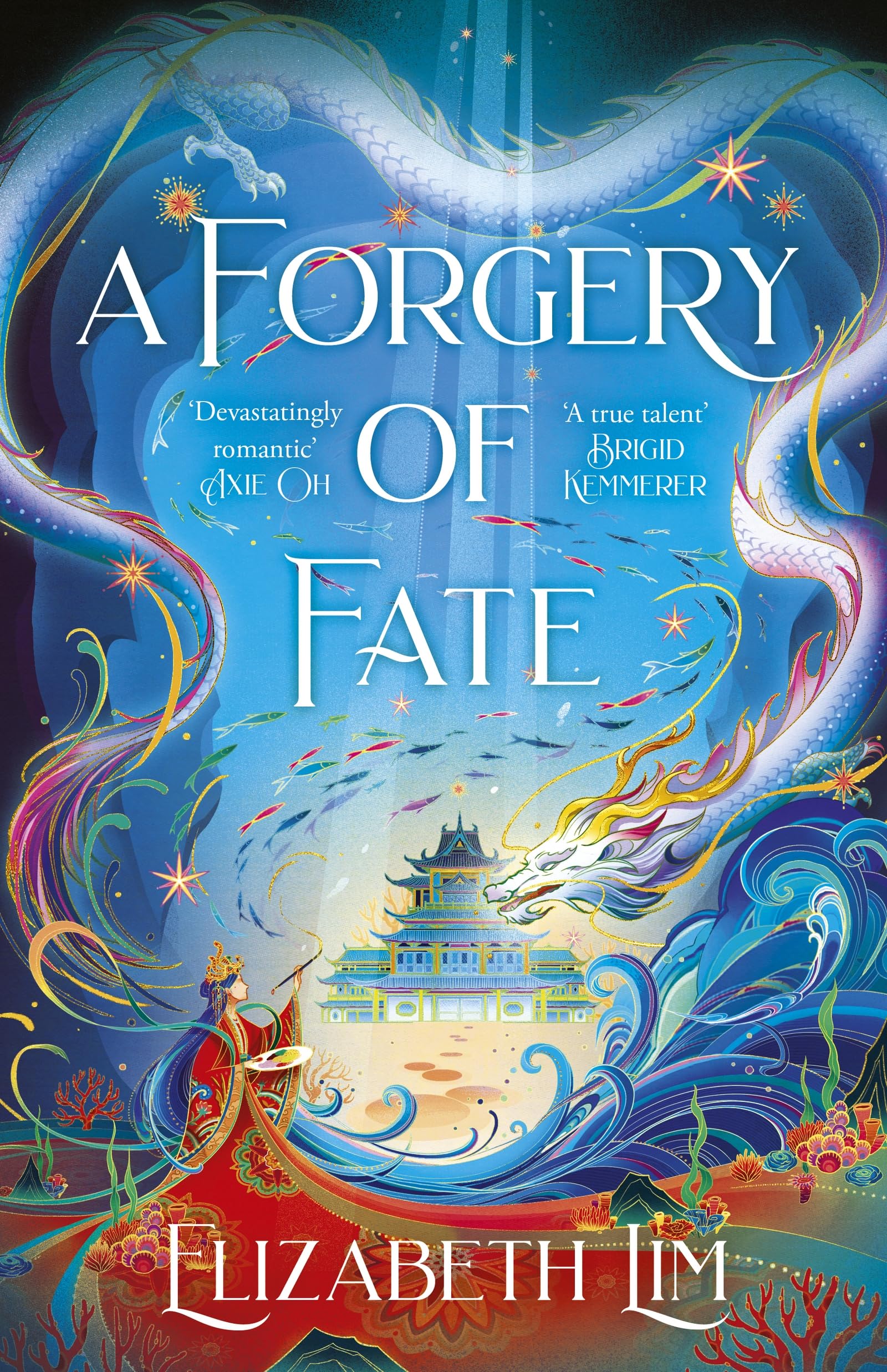 Front cover of the book 'A forgery of fate' by Elizabeth Lim.