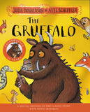 Front cover of the book 'The Gruffalo 25th Anniversary Edition: with a shiny gold foil cover and fun Gruffalo activities to make and do!' by Julia Donaldson, Axel Scheffler.