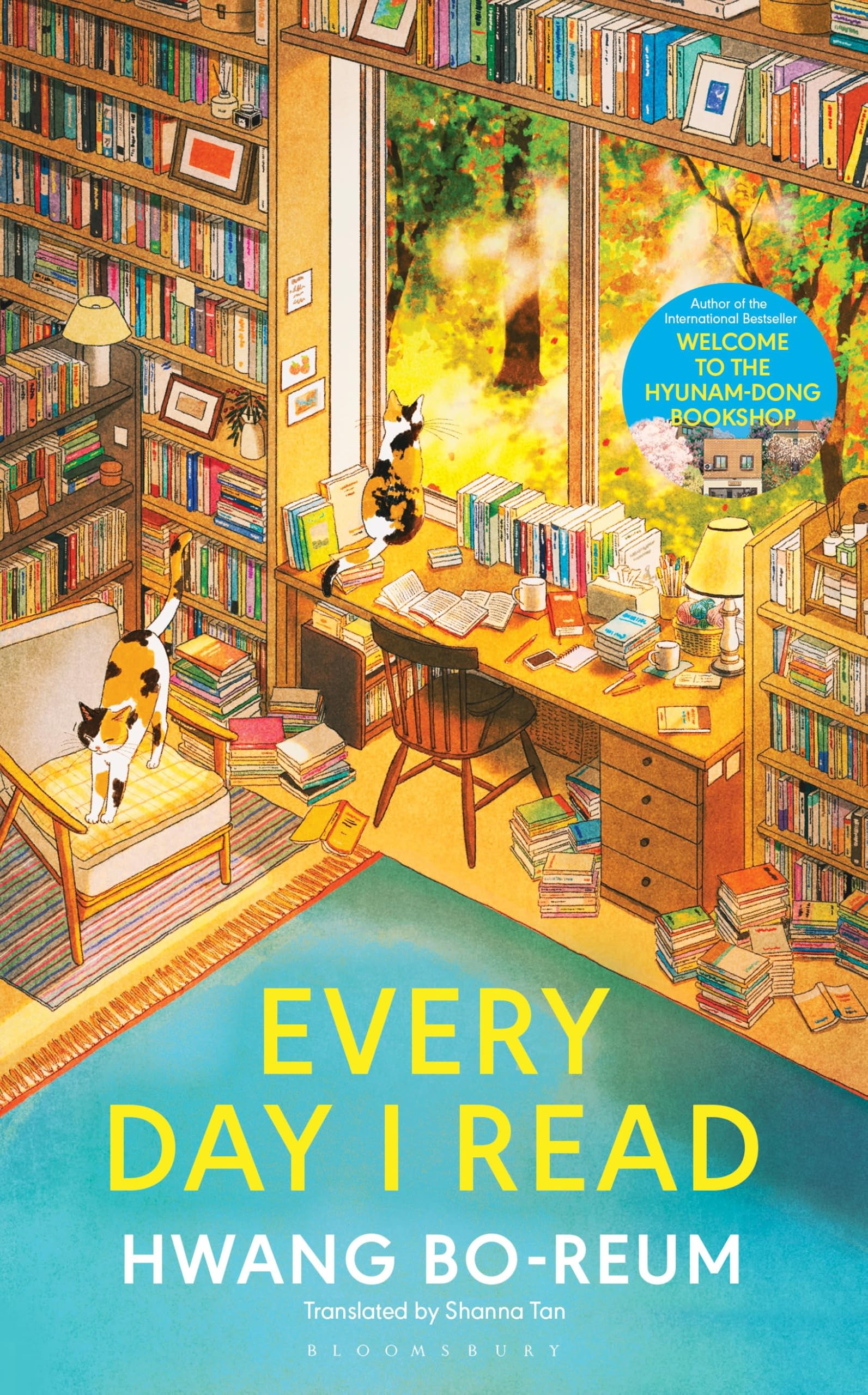 Front cover of the book 'Every Day I Read: 53 Ways to Get Closer to Books' by Hwang Bo-reum.