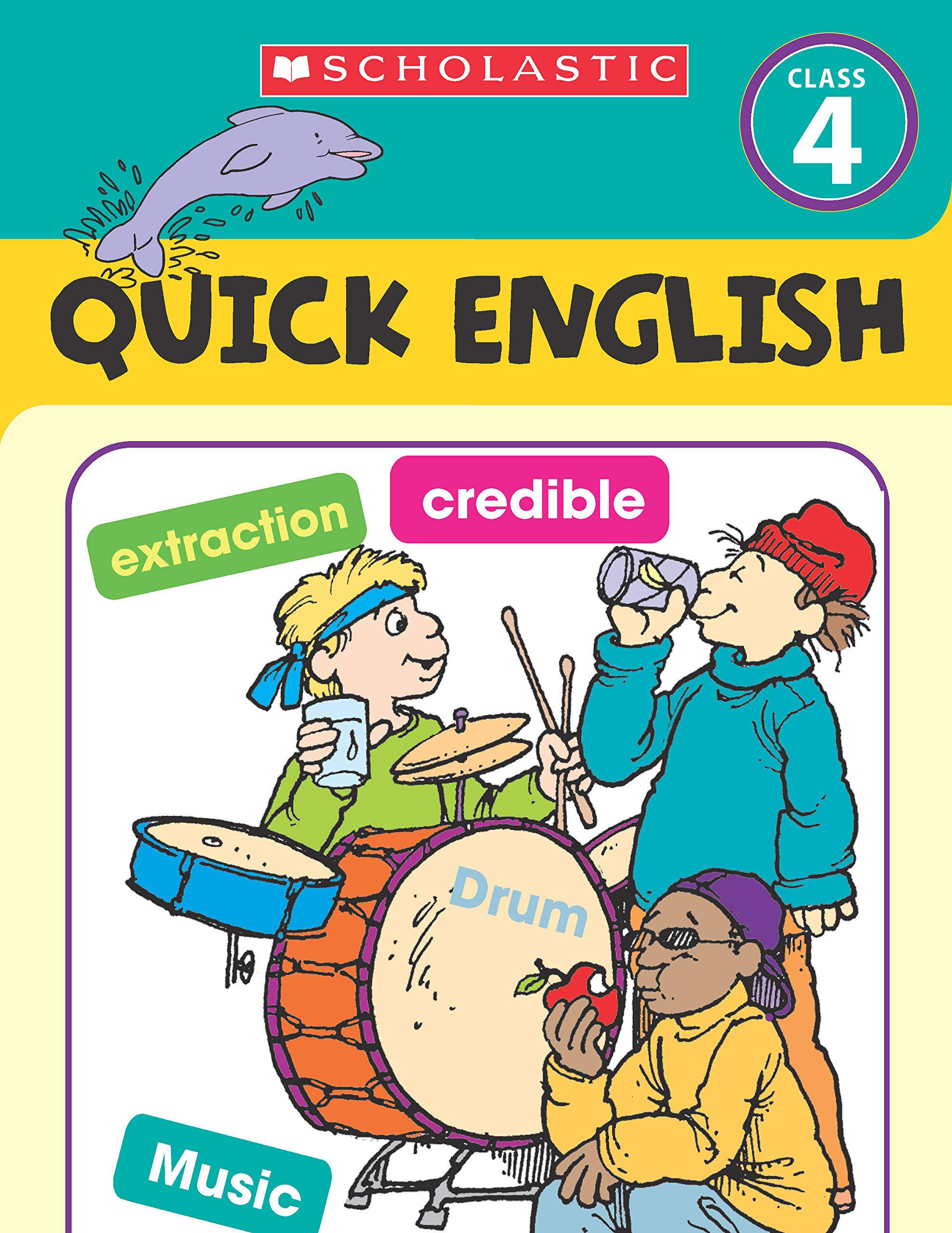 Front cover of the book 'Quick English Grade 4' by Scholastic.