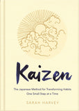 Front cover of the book 'Kaizen: The Japanese Method for Transforming Habits, One Small Step at a Time' by Sarah Harvey.