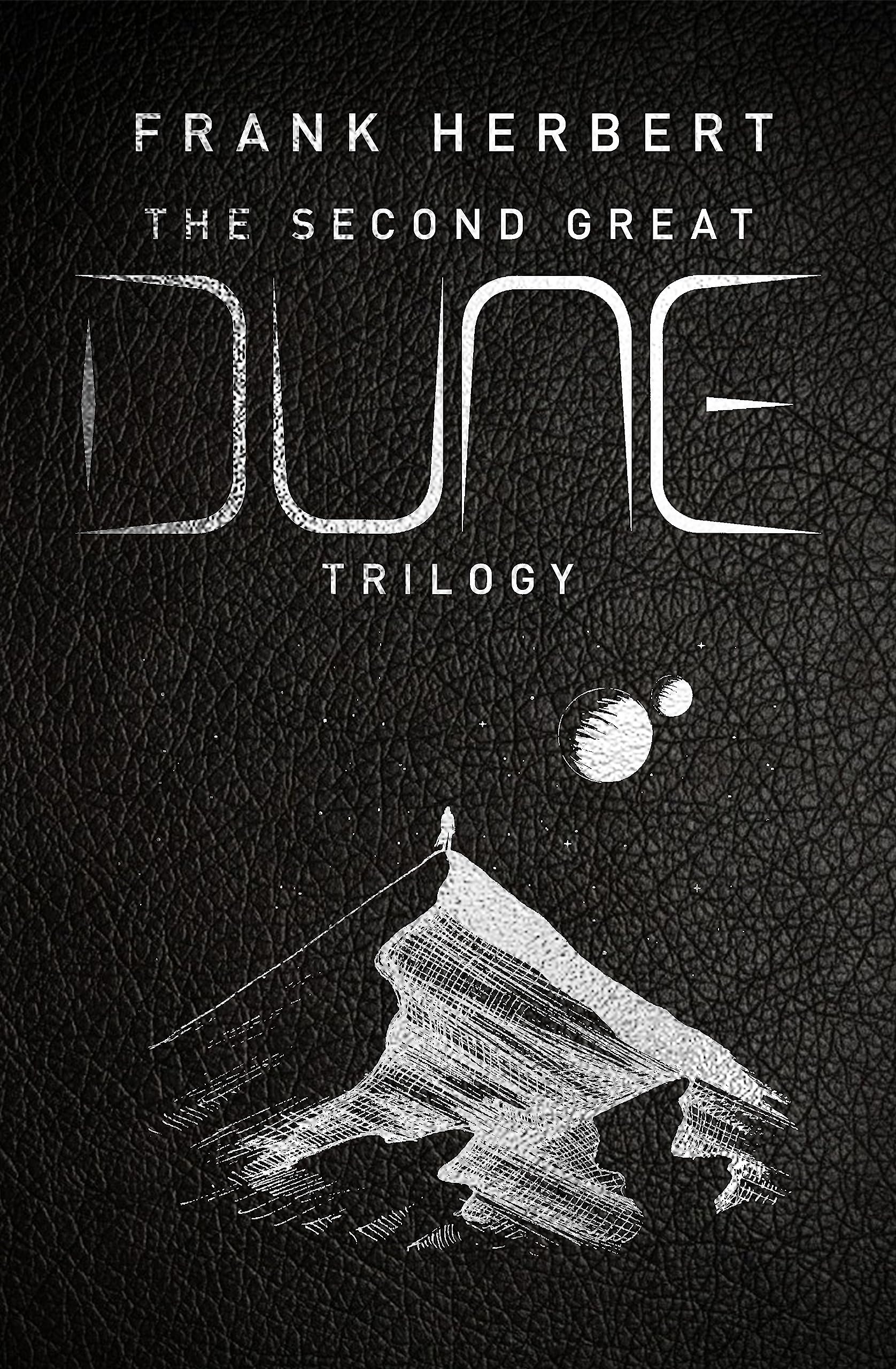 Front cover of the book 'THE SECOND GREAT DUNE TRILOGY' by Frank Herbert.