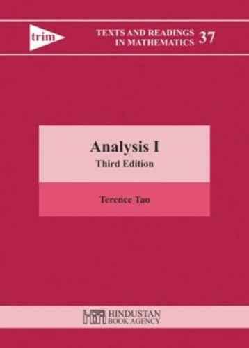 Analysis I: Third Edition (Texts and Readings in Mathematics) | 9789380250649