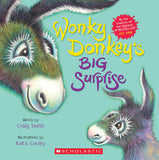 Front cover of the book 'SCHOLASTIC NZL Wonky Donkeys Big Surprise' by Craig Smith.