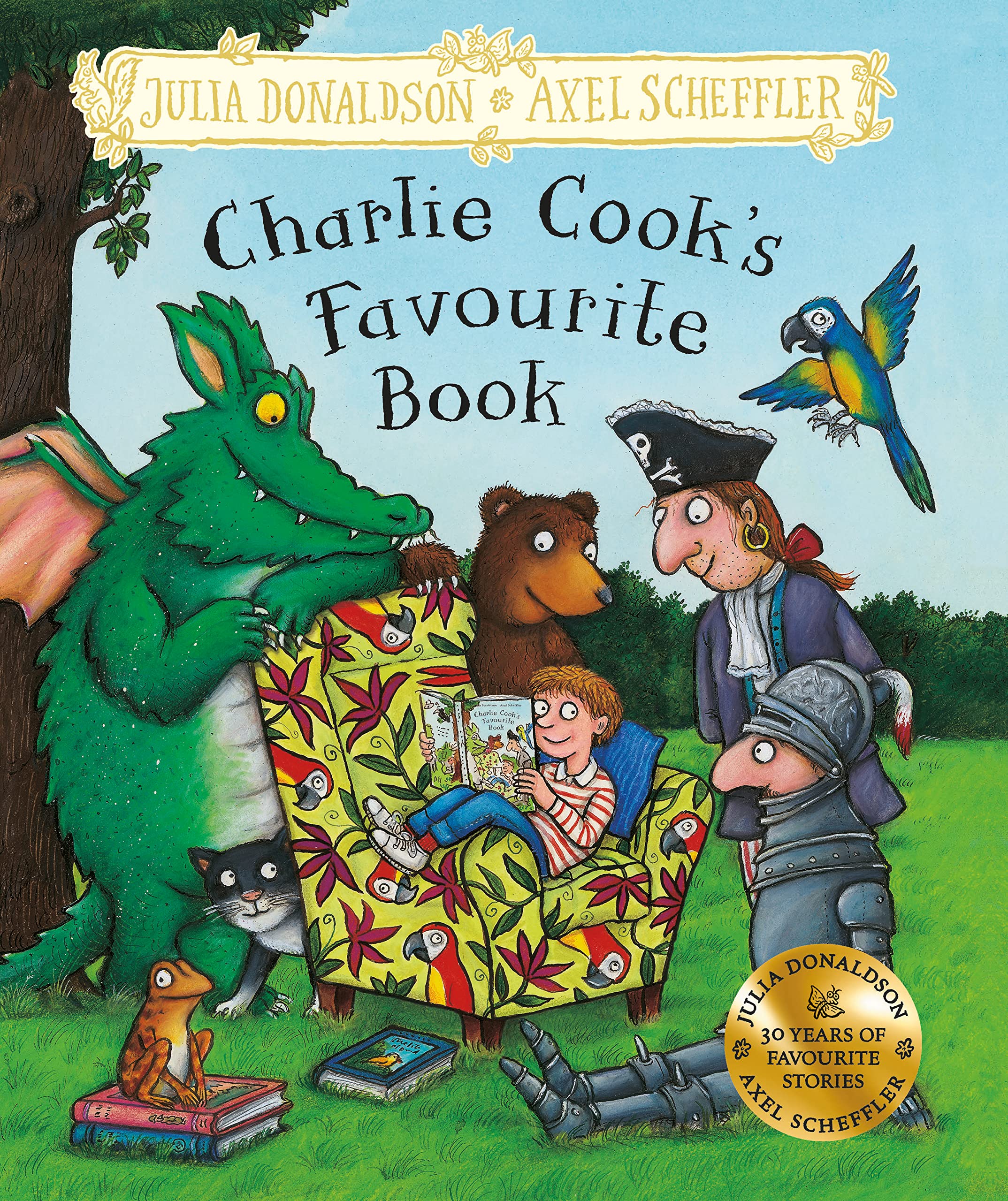 Front cover of the Hardcover book 'Charlie Cook's Favourite Book: Hardback Gift Edition' by Julia Donaldson.