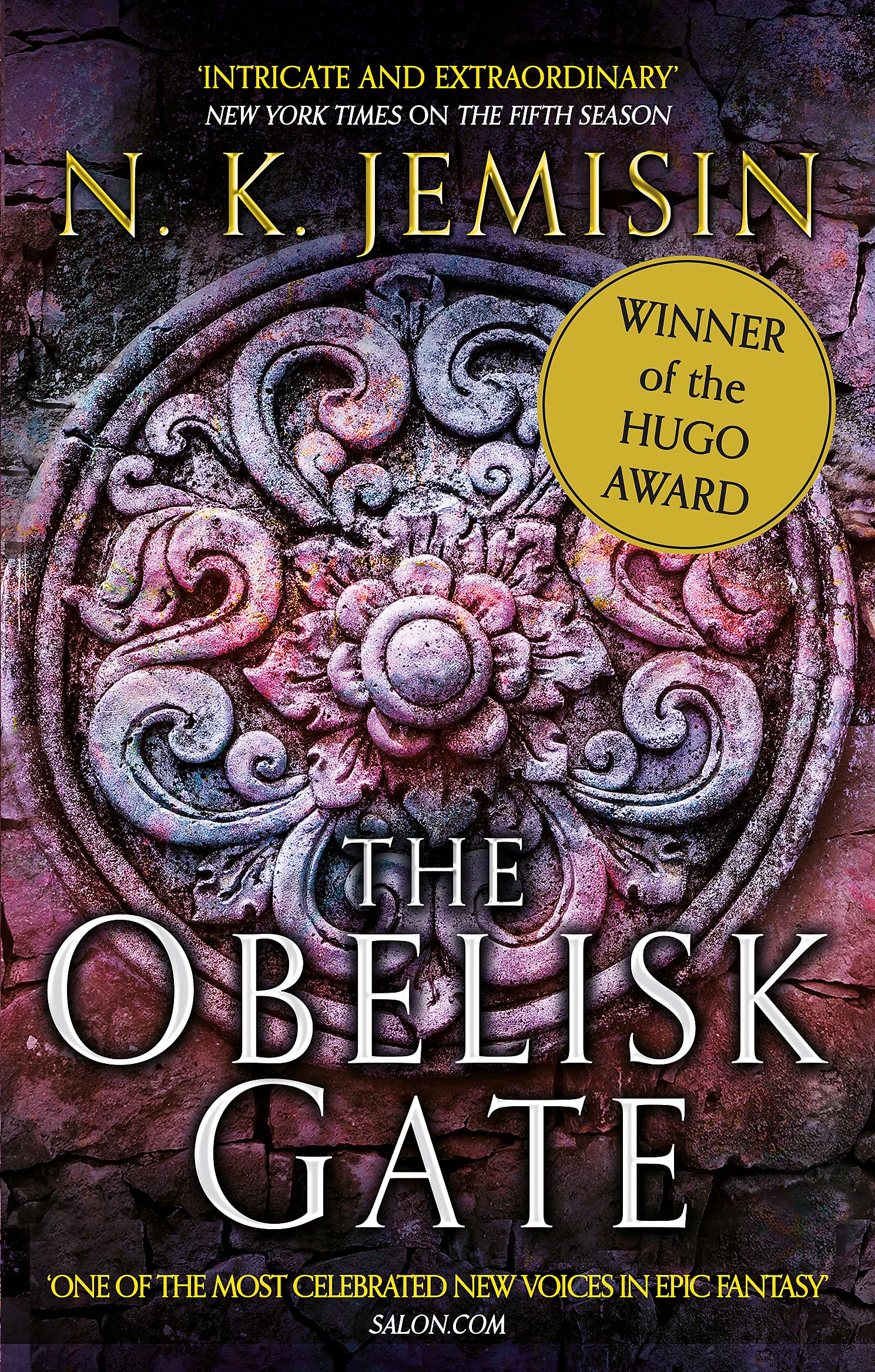 Front cover of the book 'Obelisk Gate' by N. K. Jemisin.