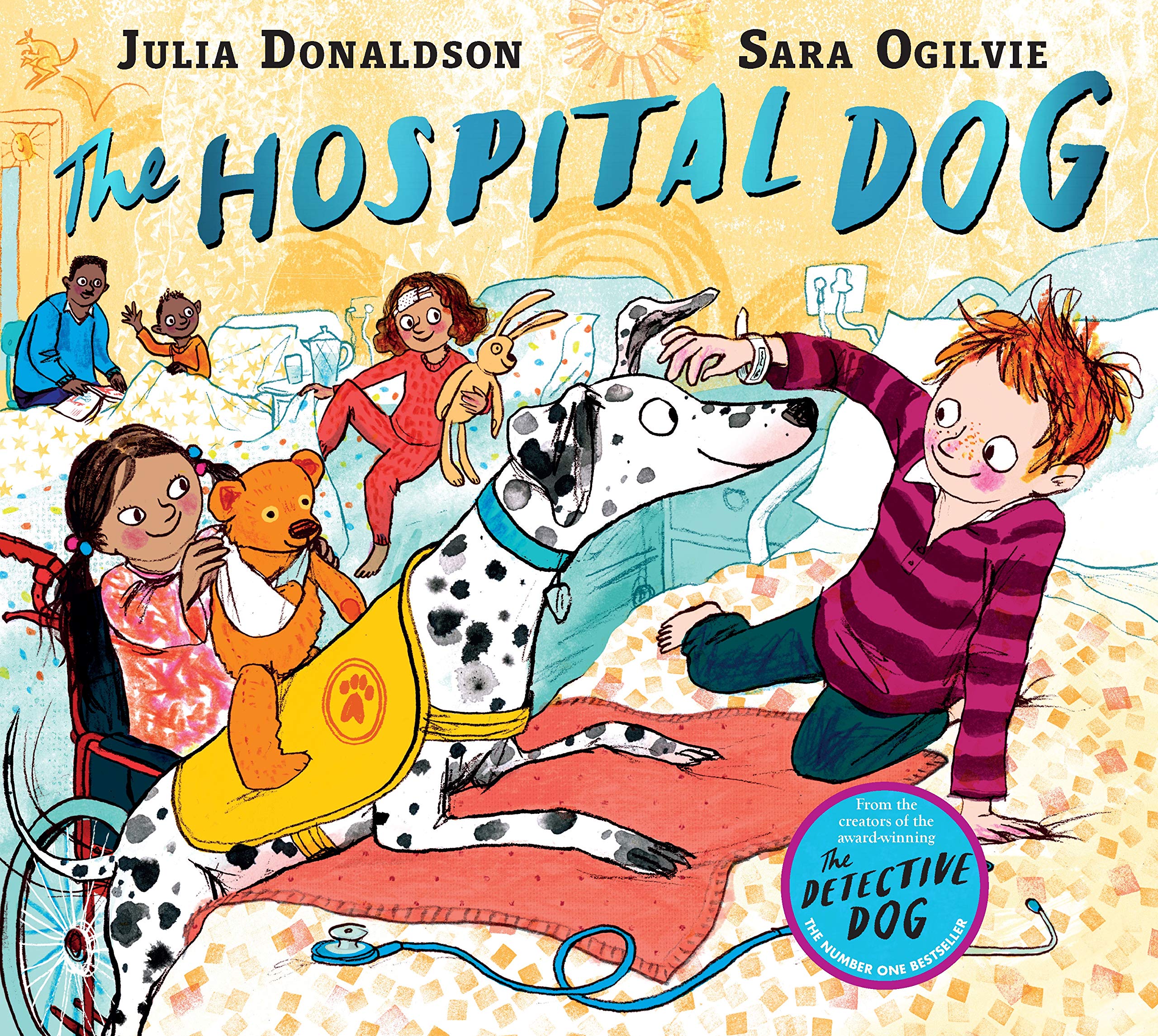 Front cover of the book 'The hospital dog' by Julia Donaldson.