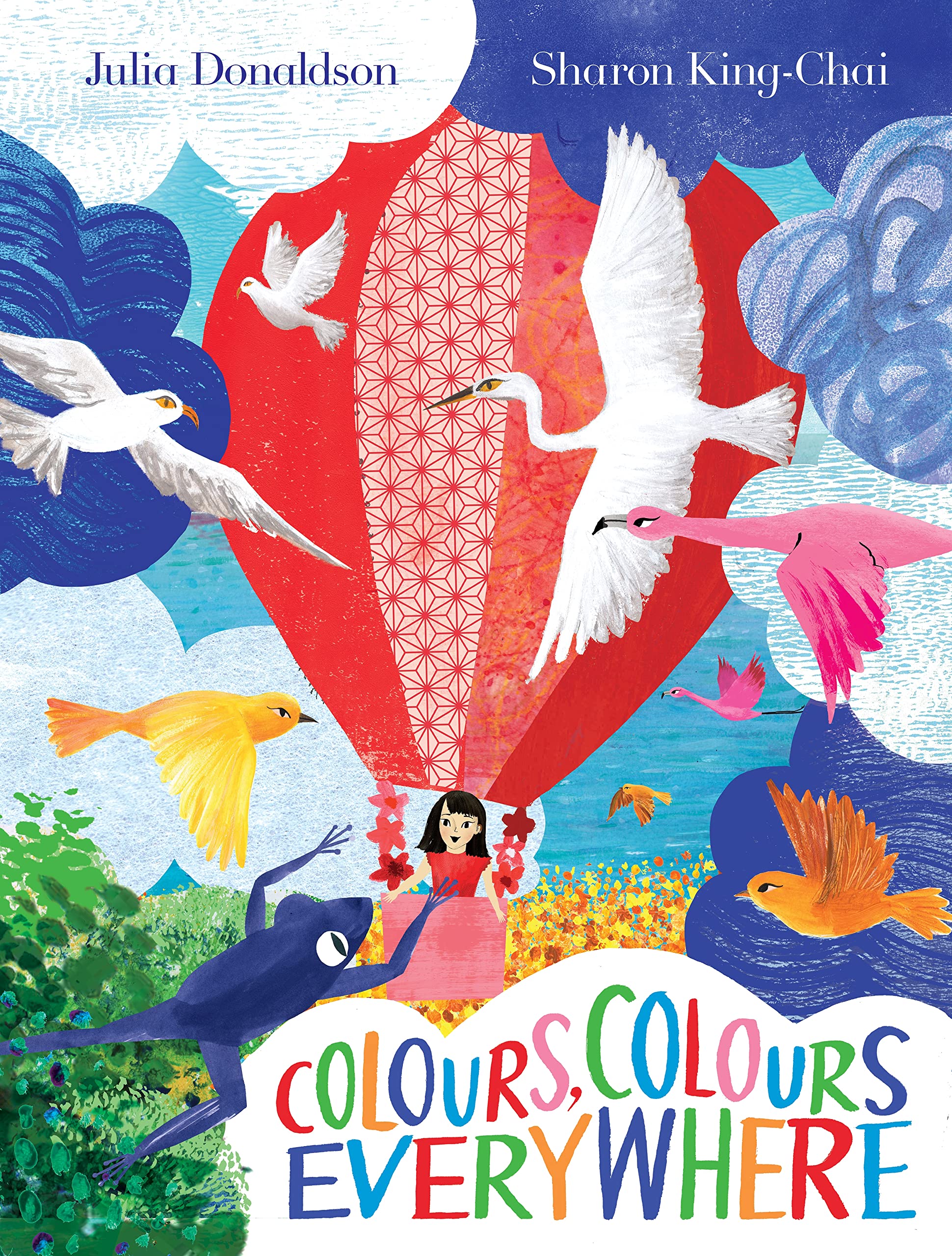 Front cover of the book 'TWO HOOTS Colours, Colours Everywhere A lift-the-flap adventure from an award-winning duo.' by Julia Donaldson, Sharon King-Chai.