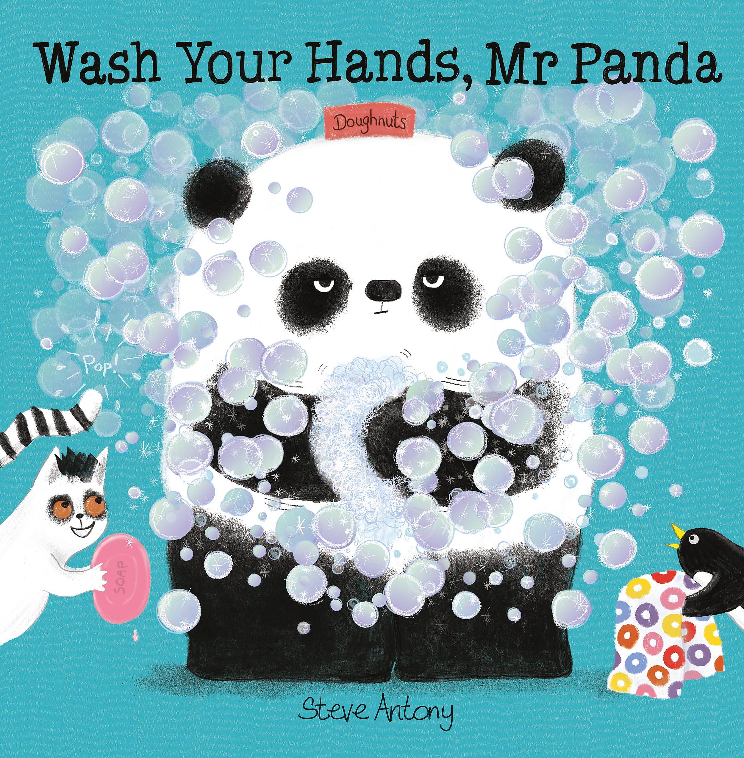 Front cover of the book 'Wash Your Hands, Mr Panda' by Antony, Steve.