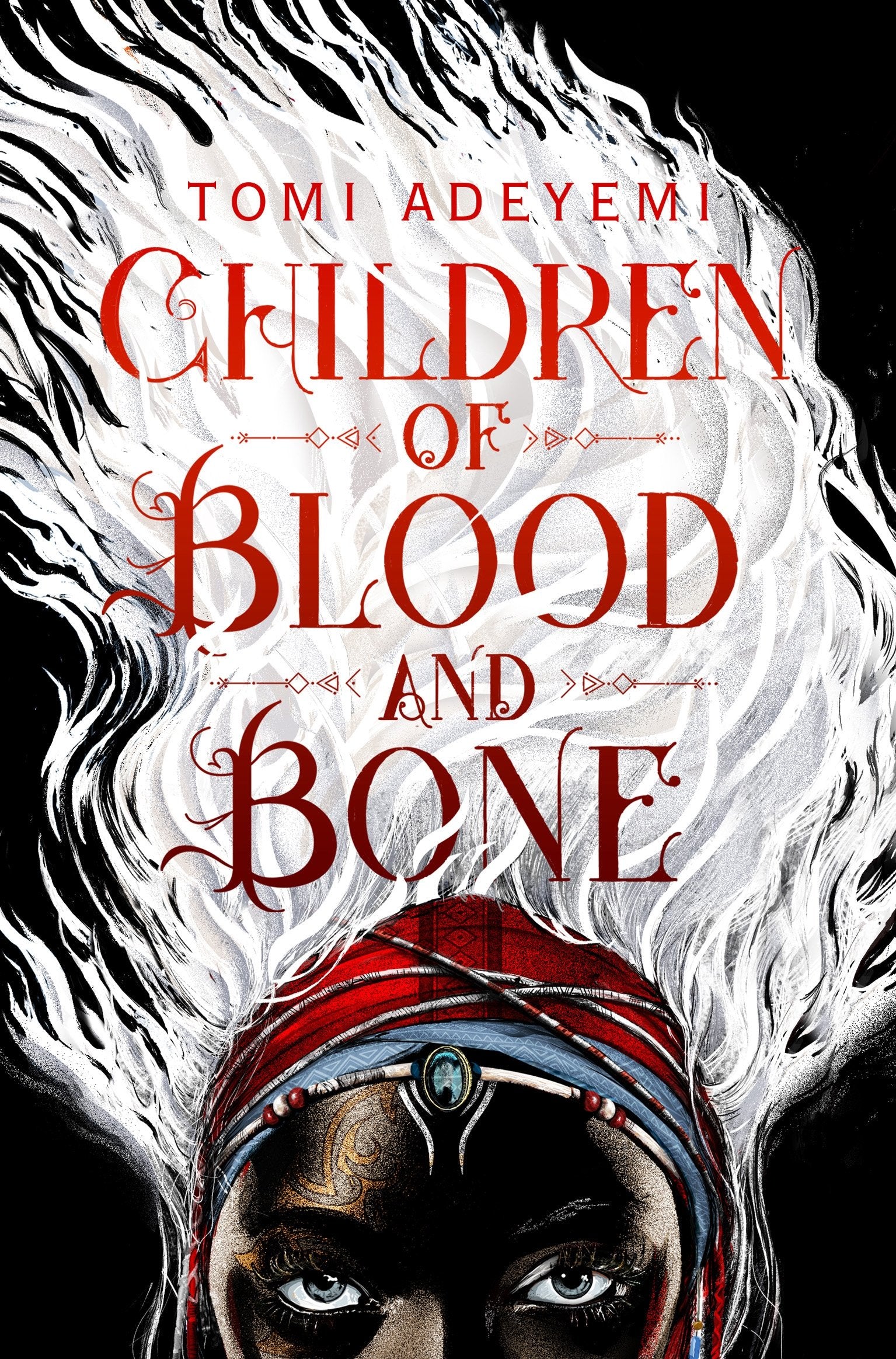 Front cover of the book 'Children of Blood and Bone (Legacy of Orisha) (International Edition)' by Tomi Adeyemi.