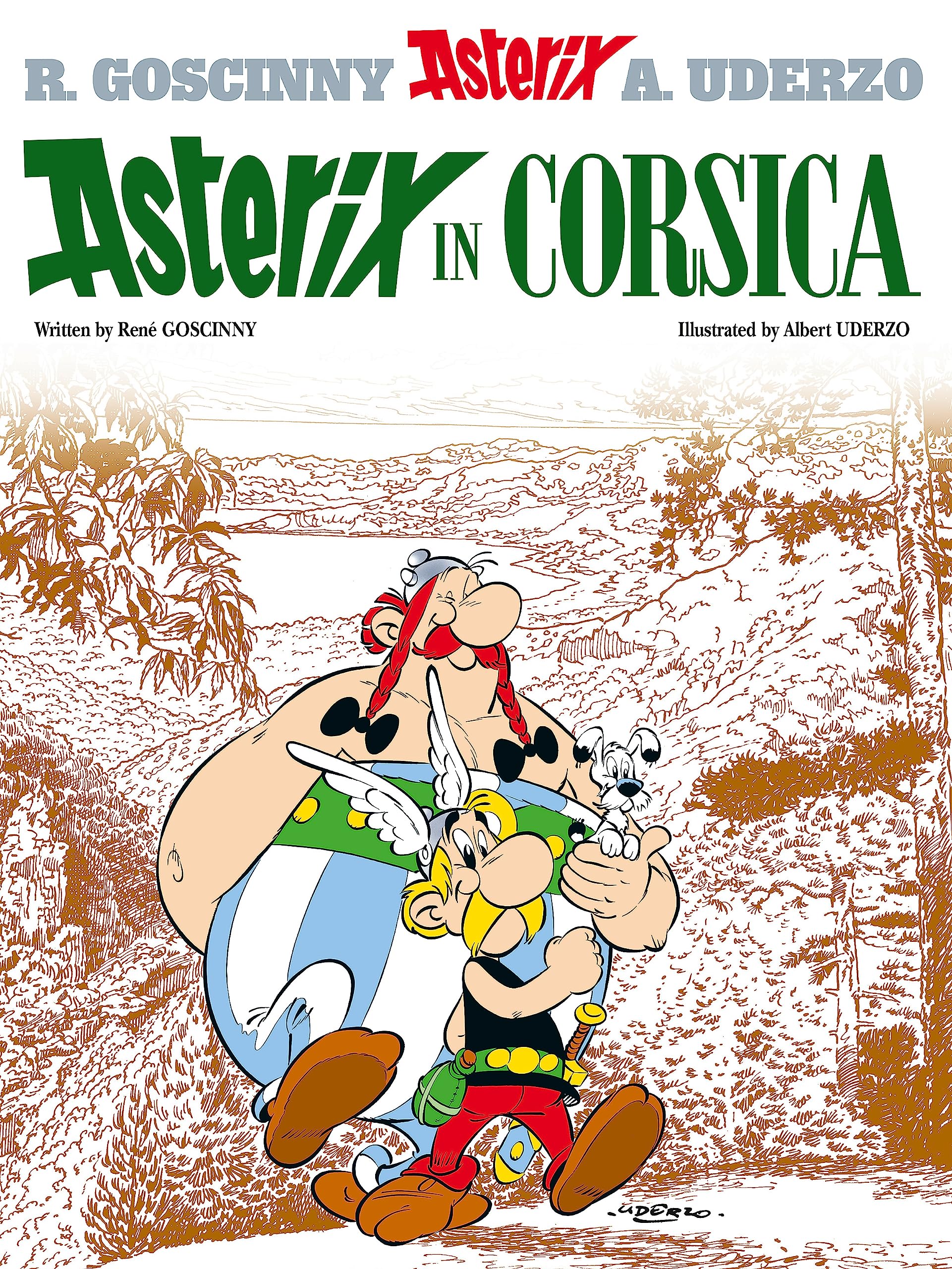 Front cover of the book 'Goscinny and Uderzo Present An Asterix Adventure: Asterix in Corsica' by Goscinny Rene.
