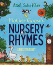 Front cover of the book 'Mother Goose's Nursery Rhymes: A Complete Collection of All Your Favourites' by Axel Scheffler.