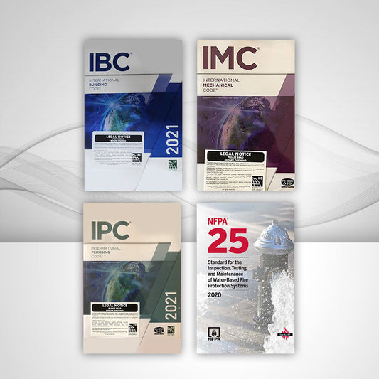 Building Code Compliance Safety Set IBC IMC IPC NFPA 25 Construction Code Books