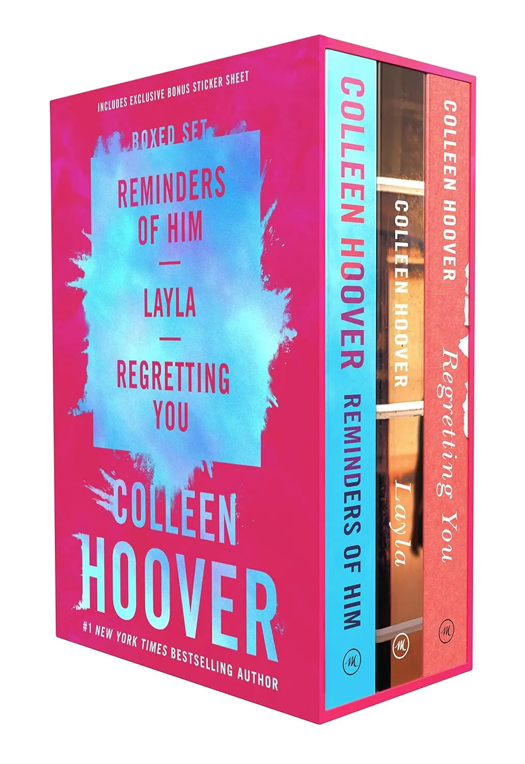 Front view of Colleen Hoover 3-Book Boxed Set with slipcase at Nybookshub