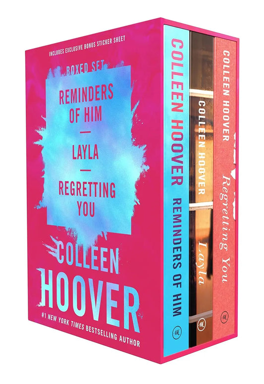 Front view of Colleen Hoover 3-Book Boxed Set with slipcase at Nybookshub