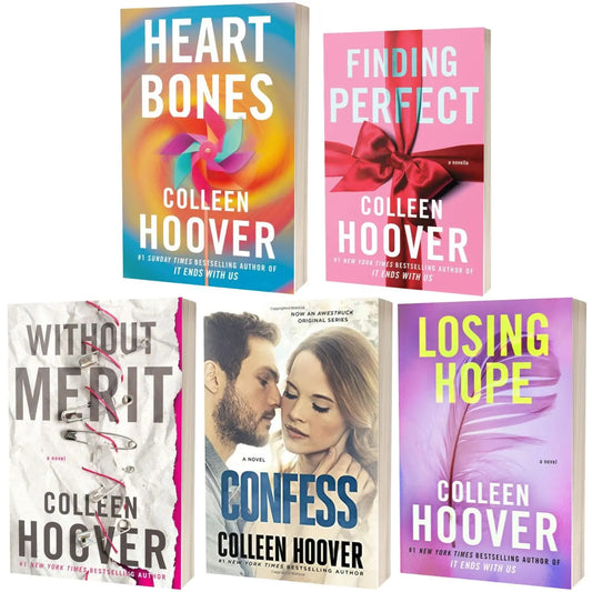 Front cover of Colleen Hoover 5 Books Collection Set including Heart Bones and Confess at Nybookshub