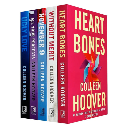 Front cover of Colleen Hoover 5 Books Collection Set featuring Ugly Love and Heart Bones at Nybookshub