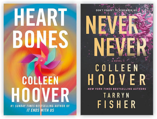 Front cover of Colleen Hoover 2-Book Collection Heart Bones and Never Never at Nybookshub