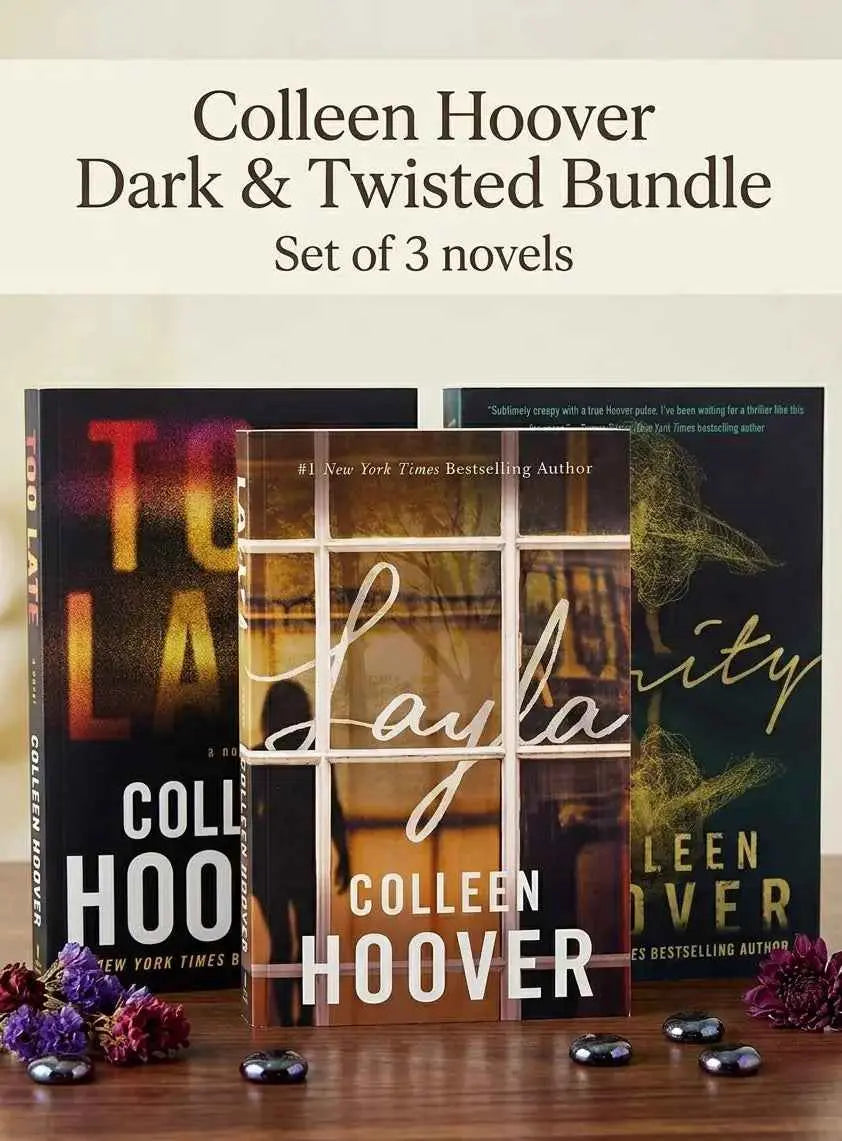 Colleen Hoover Dark & Twisted Bundle – Verity + Too Late + Layla | Thriller & Dark Romance 3-Book Set