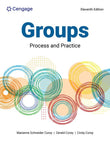 Front cover of the psychology textbook 'Groups: Process and Practice' by Marianne Schneider Corey, Gerald Corey, and Cindy Corey