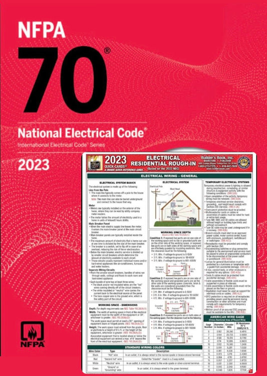 NEW 2023 NEC Code Book NFPA70 National Electrical Code with National Electrical Code Quick-Card Based On the 2023 NEC - NYBooksHub
