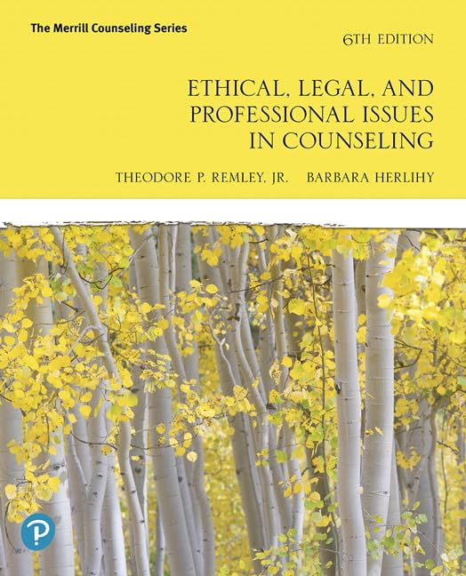 Ethical, Legal, and Professional Issues in Counseling (The Merrill Counseling) 6th Edition Paperback NYBOOKSHUB