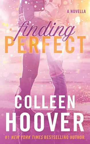 Book cover of 'Finding Perfect' by Colleen Hoover with a blurred figure and pink gradient background.