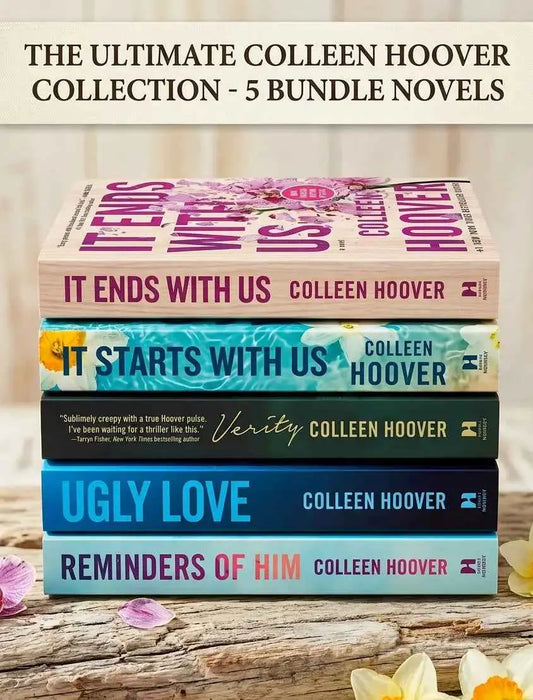 Colleen Hoover Big 5 Premium Gift Set – It Ends with Us + It Starts with Us + Verity + Ugly Love + Reminders of Him | 5-Book Bundle