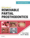 Front cover of the textbook 'McCracken's Removable Partial Prosthodontics' 13th Edition by Alan B. Carr and David T. Brown published by Elsevier, featuring clinical photos of partial dentures.