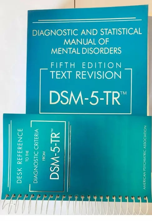 New DSM 5 TR Paperback Soft & Desk Reference Spiral Combo Pack 978-0890425763 + 978-0890425800 - NYBooksHub