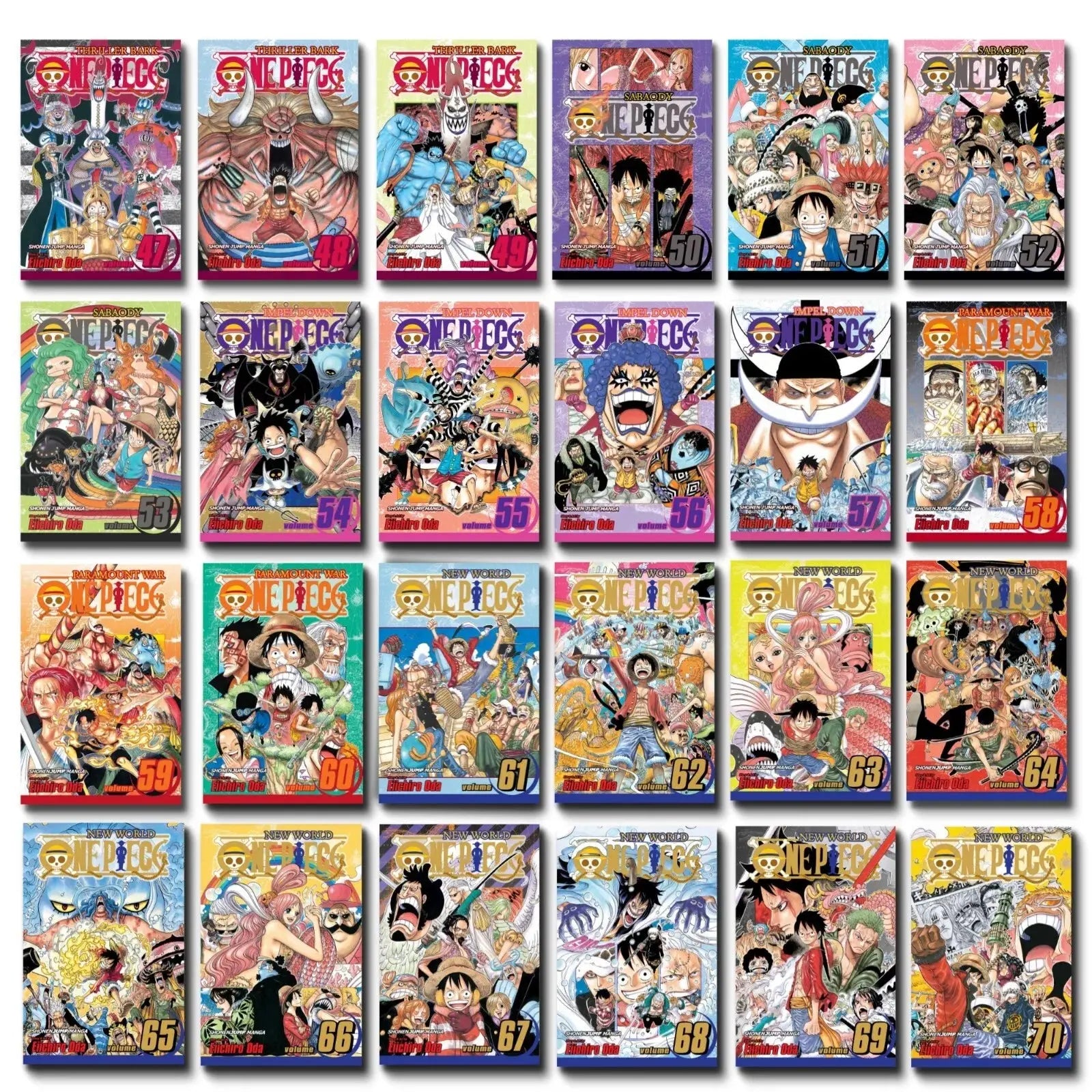 One Piece Manga Set Volumes 47 70 Thriller Bark To Punk Hazard Saga Individual Books Unboxed ?? Freebie A Free Manga Wall Poster - NYBooksHub